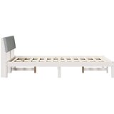  Okvir kreveta s uzglavljem Bijela i svijetlosiva 120 x 190 cm | Eponuda.com