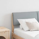  Tapecirani uzglavlje Svijetlo siva 140 cm Čvrsto borovo drvo | shoptok.hr