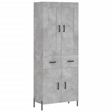 Maison Chic Visoka Komoda - Predalnik betonsko siva 69,5x34x180 cm inženirski les, (21721332) Cene