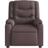 vidaXL Električni naslonjač od tkanine tamnosmeđi | shoptok.hr