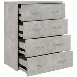 Maison Chic Komoda - Predalnik s 4 predali 60x30,5x71 cm betonsko siva, (21718854) Cene