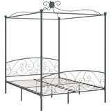  Okvir za krevet s nadstrešnicom sivi metalni 180 x 200 cm | shoptok.hr
