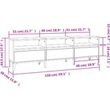  ormarić boja dimljenog hrasta 150x30x44,5 cm | shoptok.hr