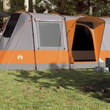 vidaXL Šotor za kampiranje za 4 osebe siv in oranžen vodoodporen | Shoptok.si