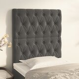  Uzglavlje tamno sivo 80x7x118/128 cm baršunasto | shoptok.hr