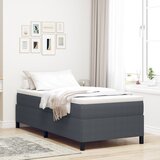 vidaXL Krevetna konstrukcija Tamno siva Drveni okvir, tekstil 90 x 190 cm Cijene
