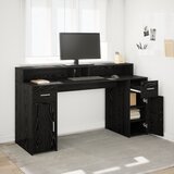 vidaXL Miza Črni hrast 160x55x91 cm Inženirski les | Shoptok.si