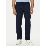 Boss Hlače iz tkanine Sanderson-L 50510867 Mornarsko modra Tapered Fit