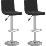 Furnova Barski stolčki 2 kosa črn žamet, (21948836) | Shoptok.si