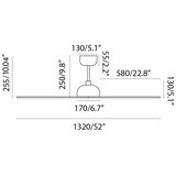 Faro 33447WT - Stropni ventilator GOTLAND L, braon/crna, prečnik 132 cm WT + DO | Eponuda.com