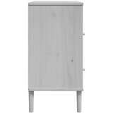  Komoda SENJA bijela izgled ratana 80x40x80 cm masivna borovina | shoptok.hr
