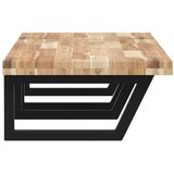 Zidna polica za umivaonik od čelika i masivnog bagremovog drva Smeđa 160 x 50 x 4 cm | shoptok.hr
