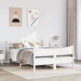 vidaXL Okvir kreveta s uzglavljem bijeli 160 x 200 cm masivna borovina | shoptok.hr