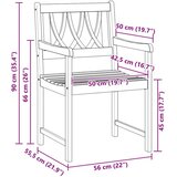  Vanjska klupa 8 pcs Prirodna 56 x 55 5 x 90 cm | shoptok.hr