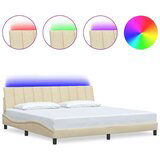  Okvir za krevet bez madraca krem 200x200 cm od tkanine - Krema 200 x 200 cm | shoptok.hr