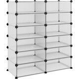 Maison Chic Stojalo za čevlje - Stojalo za obutev prozorno 94,5x36,5x106 cm PP, (21778075) Cene