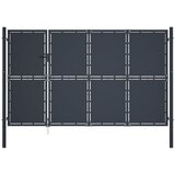 vidaXL Vrtna vrata iz jekla 350x150 cm antracitna | Shoptok.si
