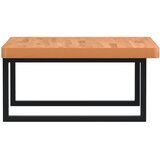  Zidna polica za umivaonik od čelika i masivne bukovine Smeđa 60 x 60 x 4 cm | shoptok.hr