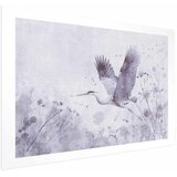  Plakat - Majestic Flight - crane in flight in a monochromatic cool color palette 42x29.7 Bez okvira s margom | shoptok.hr