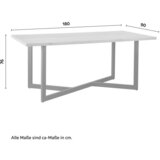 Bessagi Home rustikalna jedilna miza avola, barva hrasta | Shoptok.si