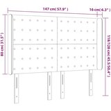  LED uzglavlje tamnoplavo 147x16x118/128 cm baršunasto | shoptok.hr