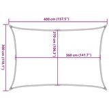  Jedro za zaštitu od sunca 160 g/m² terakota 3 x 4 m HDPE | shoptok.hr