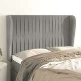  Uzglavlje s ušima svjetlosivo 147x23x118/128 cm baršunasto | shoptok.hr