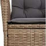  Vrtna garnitura - 9-dijelni vrtni blagovaonski set od poliratana s jastucima bež - 200 x 100 x 74 cm Sa naslonom za noge 8 | shoptok.hr