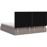  Krevet od pjene s madracem i LED-om Sivosmeđa 200 x 200 cm | shoptok.hr