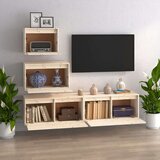vidaXL TV omarica 4 kosi trdna borovina | Shoptok.si