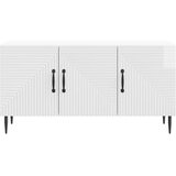 TV omarica Bela visok sijaj 99 x 34,5 x 50 cm Inženirski les, (5000210198) | Shoptok.si