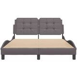  Okvir kreveta s LED svjetlima sivi 120 x 200 cm umjetna koža | shoptok.hr
