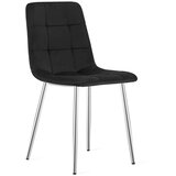 KARA stolica - crni baršun / kromirane noge x 2 | shoptok.hr