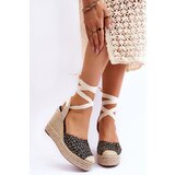 FB2 Tied Women's Wedge Sandals Black Josephine Cene