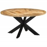  The Living Store Jedilna miza Ø150x76 cm trden robusten mangov les - Jedilna Miza, (21500523) | Shoptok.si