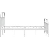  Metalni okvir kreveta uzglavlje i podnožje bijeli 140x200 cm | shoptok.hr