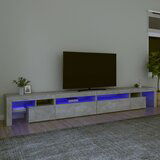 Maison Chic TV omarica - TV stojalo - Televizijska omarica z LED lučkami betonsko siva 290x36,5x40 cm, (21699949) | Shoptok.si