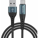 Yesido - podatkovni kabel (CA-62) - USB na Type-C, 3A, 1,2 m - crni