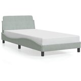  Okvir za krevet Dover svjetlosivi 100x203 cm baršunasti | shoptok.hr