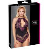 Cottelli size - cvetlično telo (črno-vijolična) - 4XL | Shoptok.si