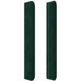  LED uzglavlje tamnozeleno 163x16x118/128 cm baršunasto | shoptok.hr