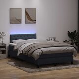 Box Spring krevet s madracem i LED tamno sivi 120x220 cm baršun | shoptok.hr