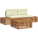  Set vanjskih sofa s jastukom 3 Komad Prirodna i krem | shoptok.hr