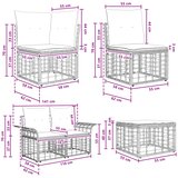  Sjedeća garnitura za vrt 12 pcs Crna i tamno siva poliratan | shoptok.hr