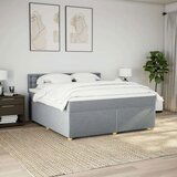 vidaXL Box spring postelja z vzmetnico svetlo siva 180x200 cm blago | Shoptok.si