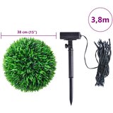 Umjetne kugle od šimšira s LED svjetlima 2 kom zelene 38 cm | shoptok.hr