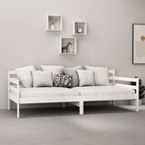  Dnevna postelja z vzmetnico 90x200 cm bela trdna borovina, (20646668) | Shoptok.si