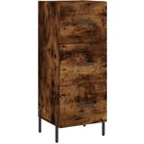 Maison Chic Komoda - Predalnik dimljeni hrast 34,5x34x90 cm inženirski les, (21718569) | Shoptok.si