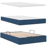  LED krevet za pohranu s madracem Plava 120 x 200 cm Tkanina | shoptok.hr