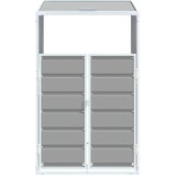 vidaXL Spremište za jednu kantu za otpad siva 72x81x115 cm čelično | shoptok.hr